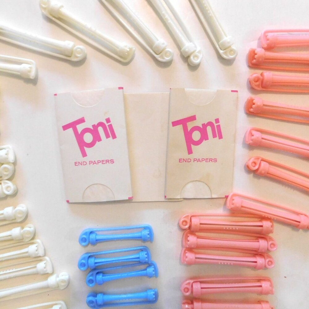 Toni Spin Curlers 3 Assorted Sizes Vintage Set Curlers Papers Perm Tool - Picture 3 of 10